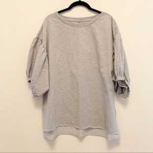 New Bershka Dropped Sleeve Raw Hem Top Medium